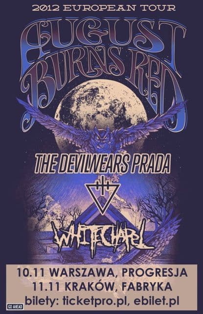August Burns Red, The Devil Wears Prada, Whitechapel  - Progresja - Warszawa