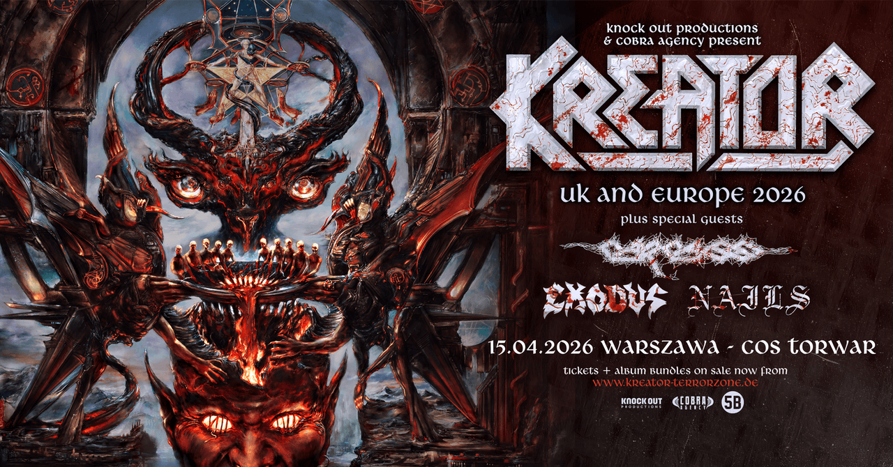 Kreator, Carcass i Exodus na wspólnym koncercie w Warszawie