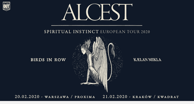 Alcest z towarzyszeniem Kaelan Mikla i Birds In Row w Polsce