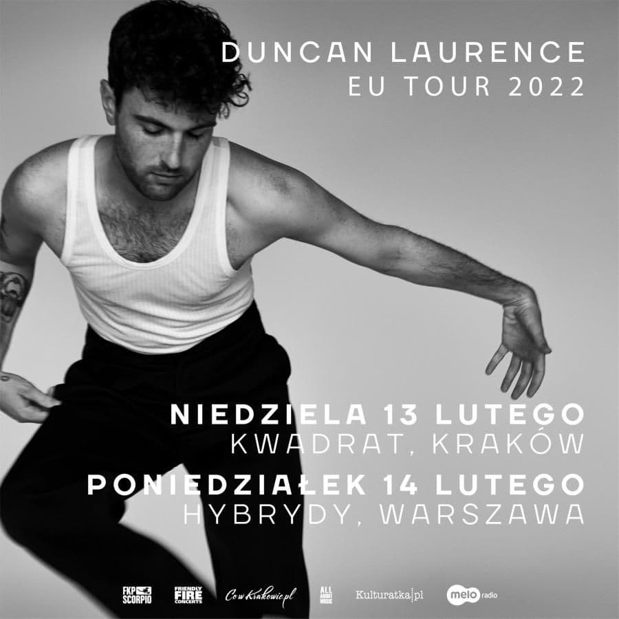 Duncan Laurence na dwóch koncertach w Polsce