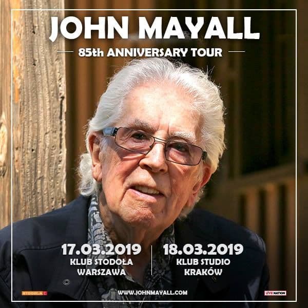 John Mayall na dwóch koncertach w Polsce