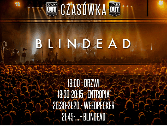 Rozkład jazdy jubileuszowych koncertów blindead