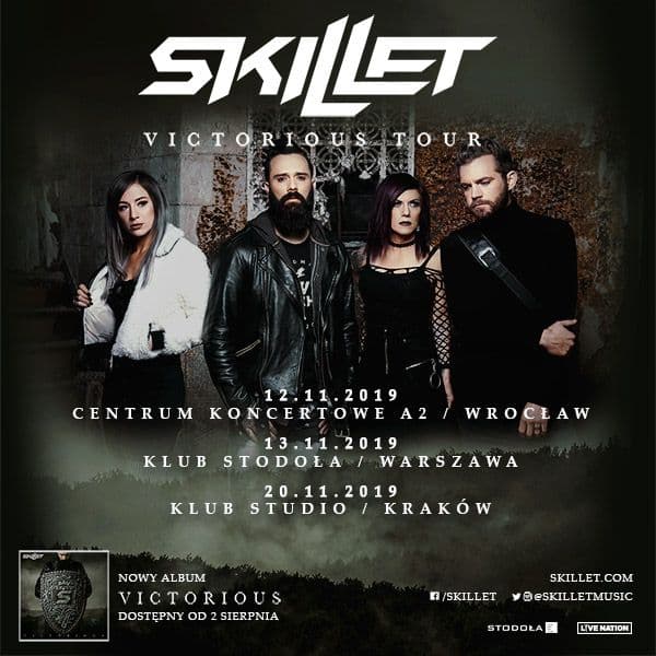 Skillet na trzech koncertach w Polsce